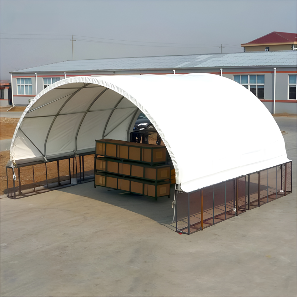 Namiot kontenerowy 8x6 m do kontenera 20 stopowego
