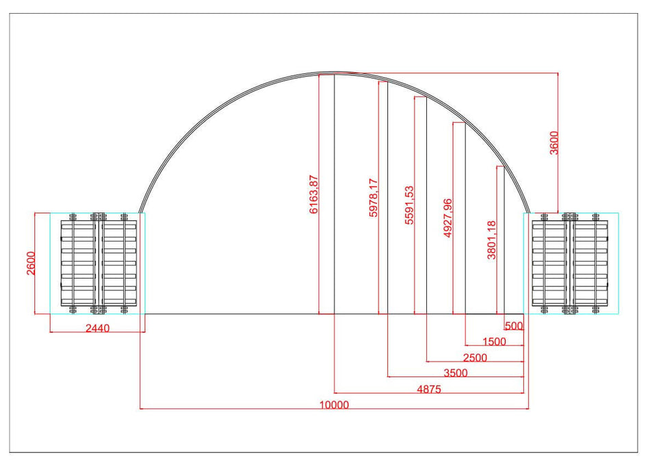 10x6m Konténer Sátor 20 lábas konténerhez