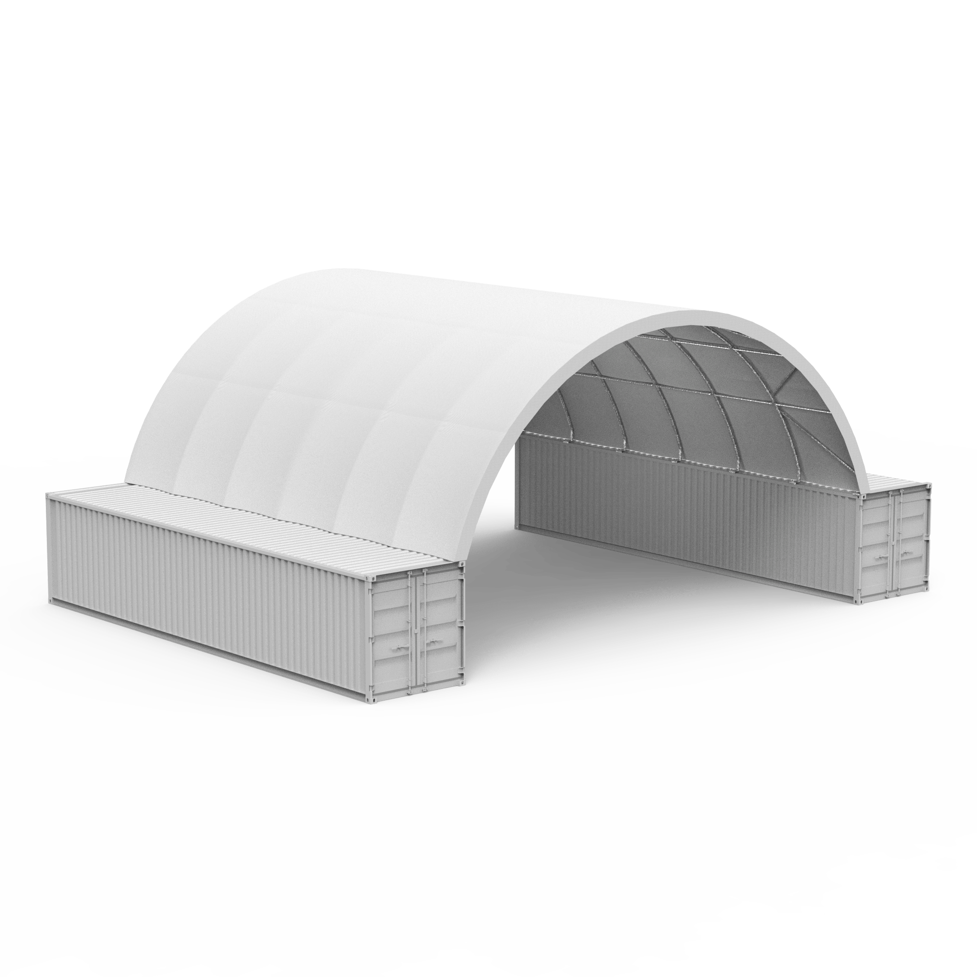12m x 12m Corturi pe containere Alb