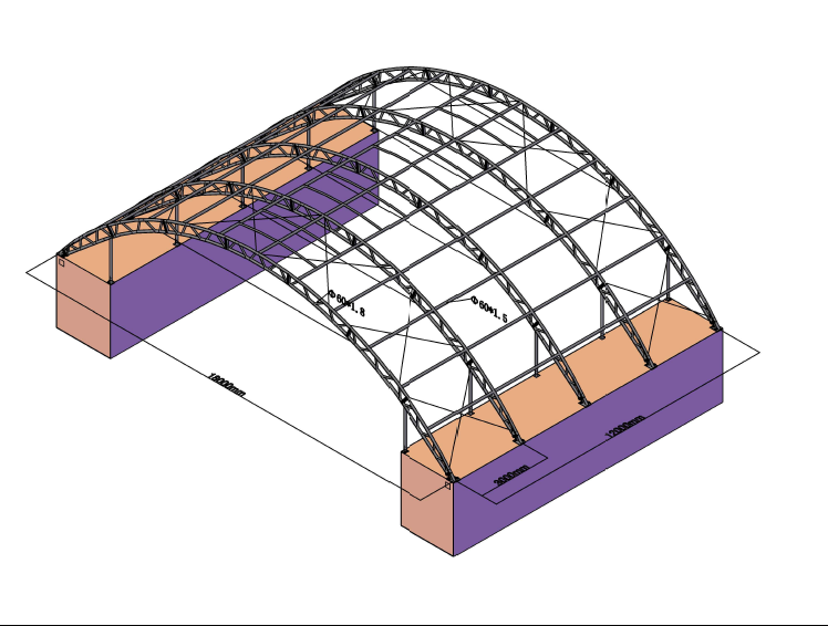 Namiot kontenerowy 18x12 m do kontenera 40 stopowego - podwójne żelazo